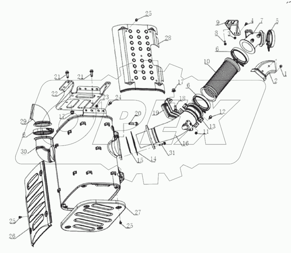  Система выпуска отработавших газов