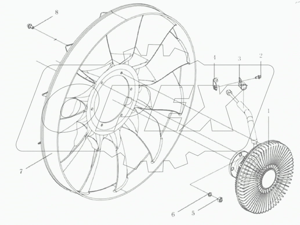  Вентилятор, муфта вентилятора