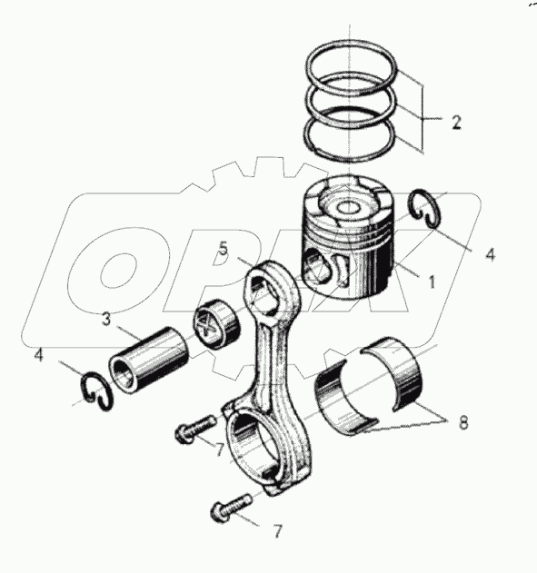  Поршень и шатун