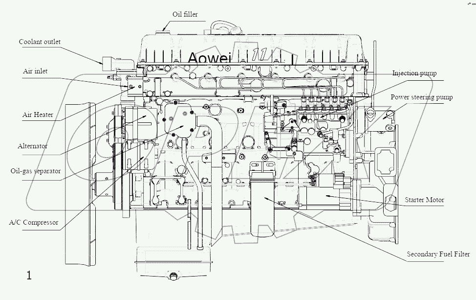  Engine (Left Side View)