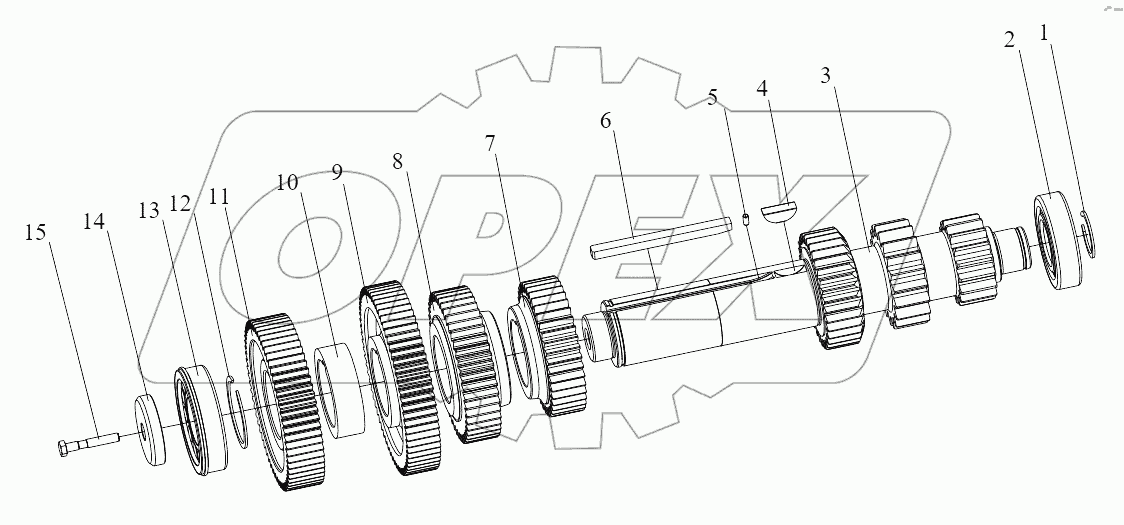  Countershaft (LH, RH)