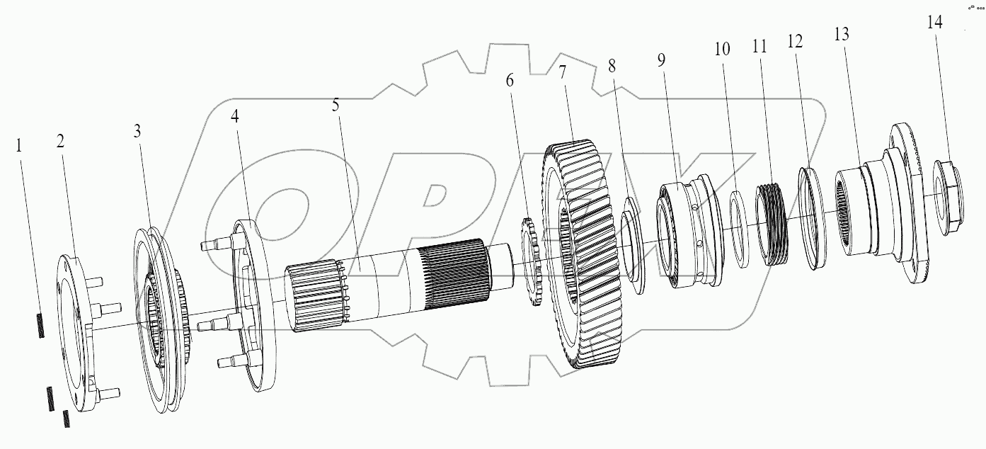  Mainshaft, Auxiliary Transmission