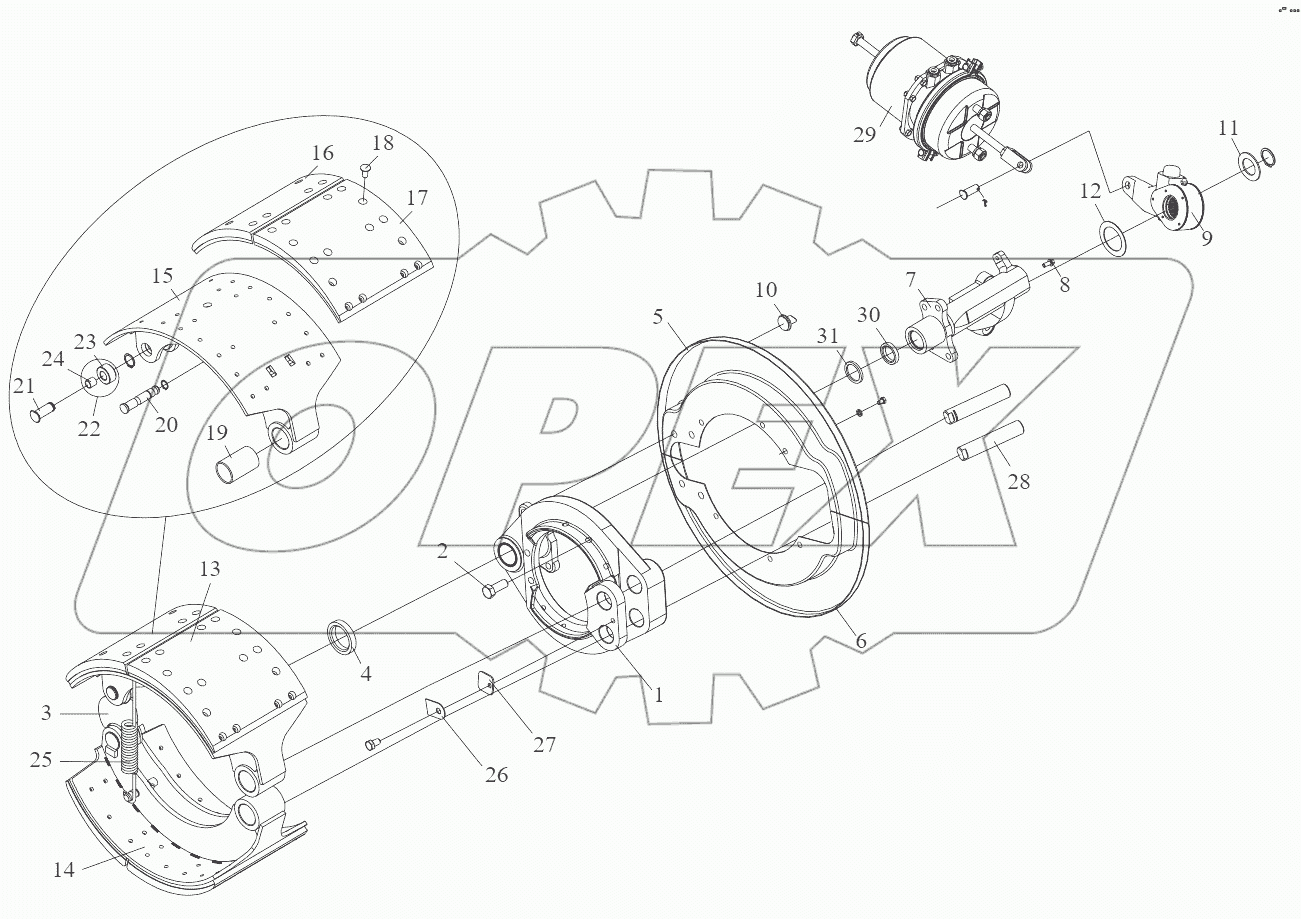  Middle Axle Brake