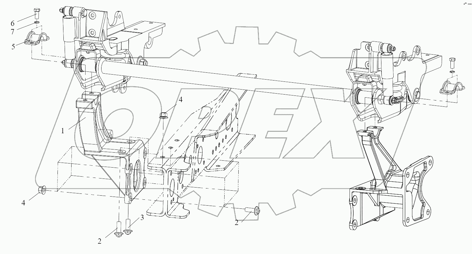  Передняя подвеска кабины (I)