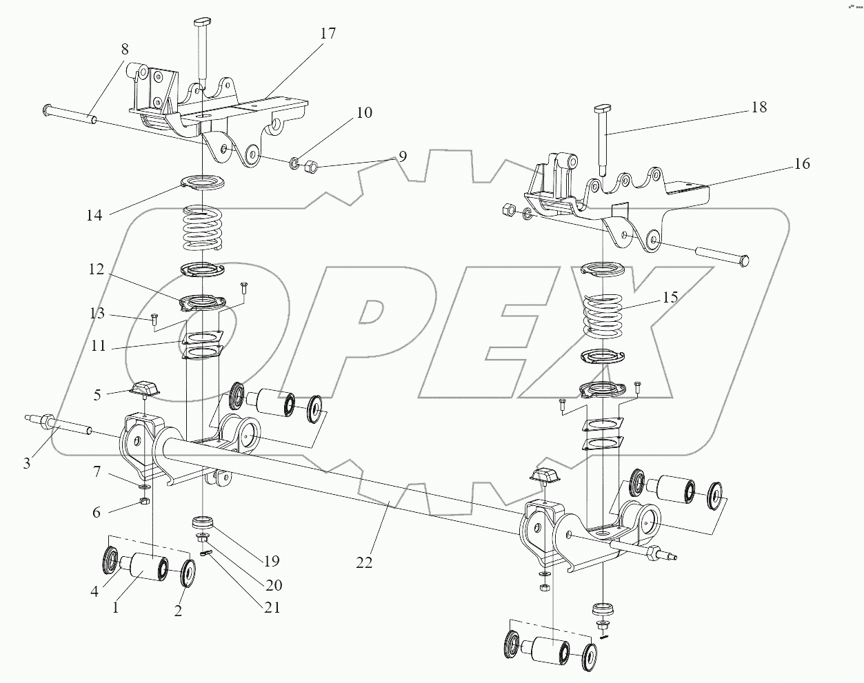  Передняя подвеска кабины (III)