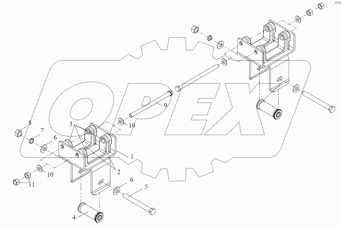  Задней подвеска кабины (I)