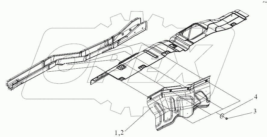  Боковой щит двигателя