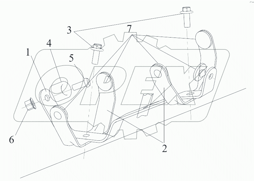  Кронштейн огнетушителя