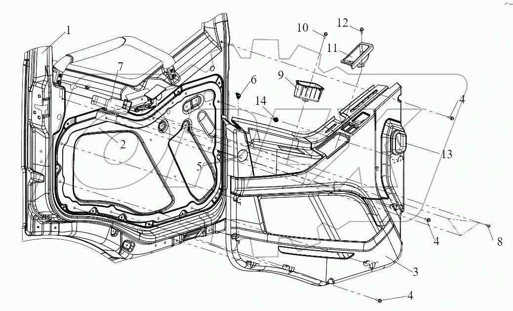  Обивка двери