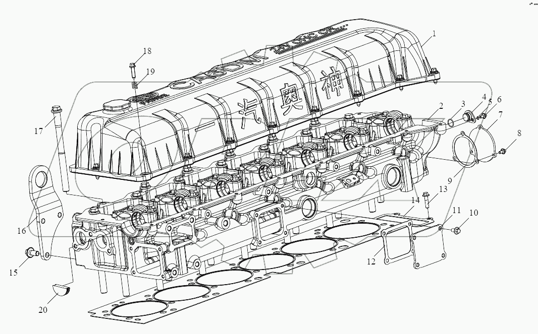  Компоненты головки блока цилиндров