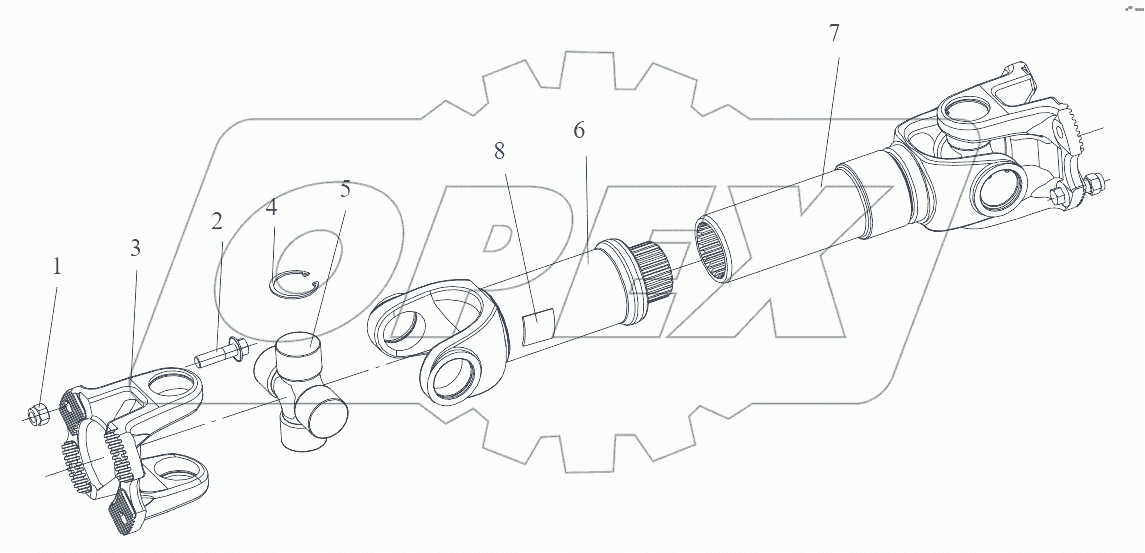  Карданный вал заднего моста