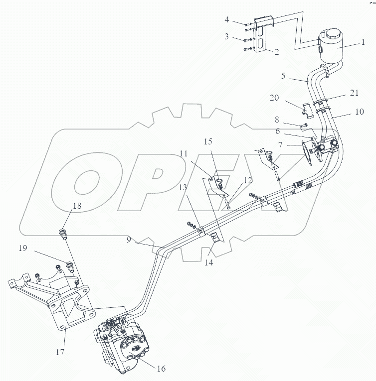  Трубопроводы гидроусилителя руля
