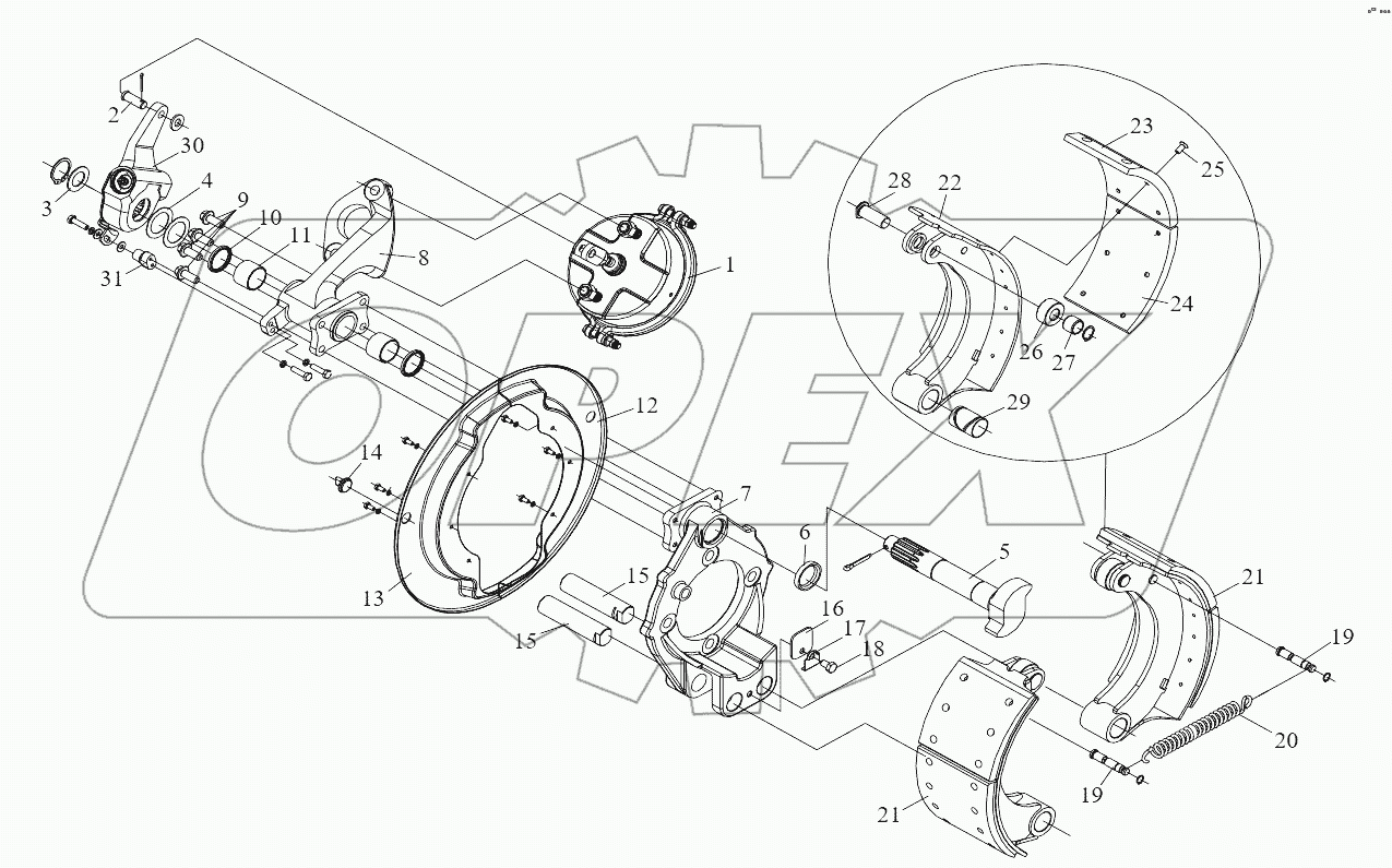  Тормоз переднего колеса