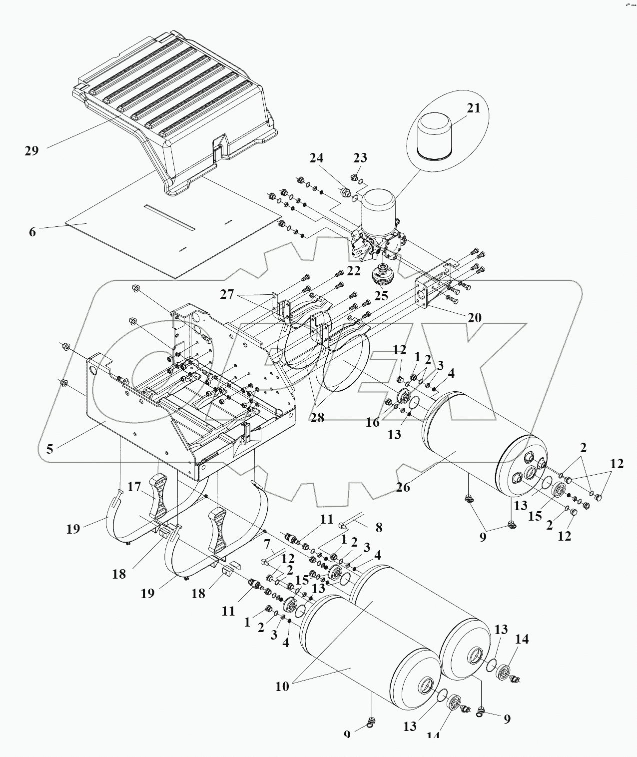  Модуль энергоснабжения пневматического тормоза