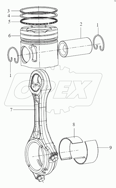  Поршень и шатун