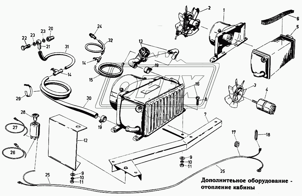 Дополнительное оборудование – отопление кабины