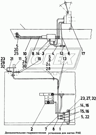 Дополнительная гидравлическая установка для жатки РАЕ