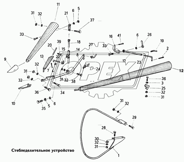 Стебледелительное устройство