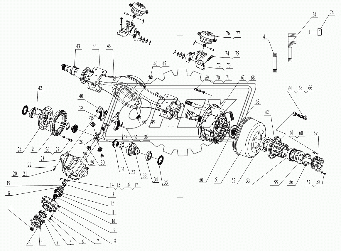 1S10692400115 Задний мост