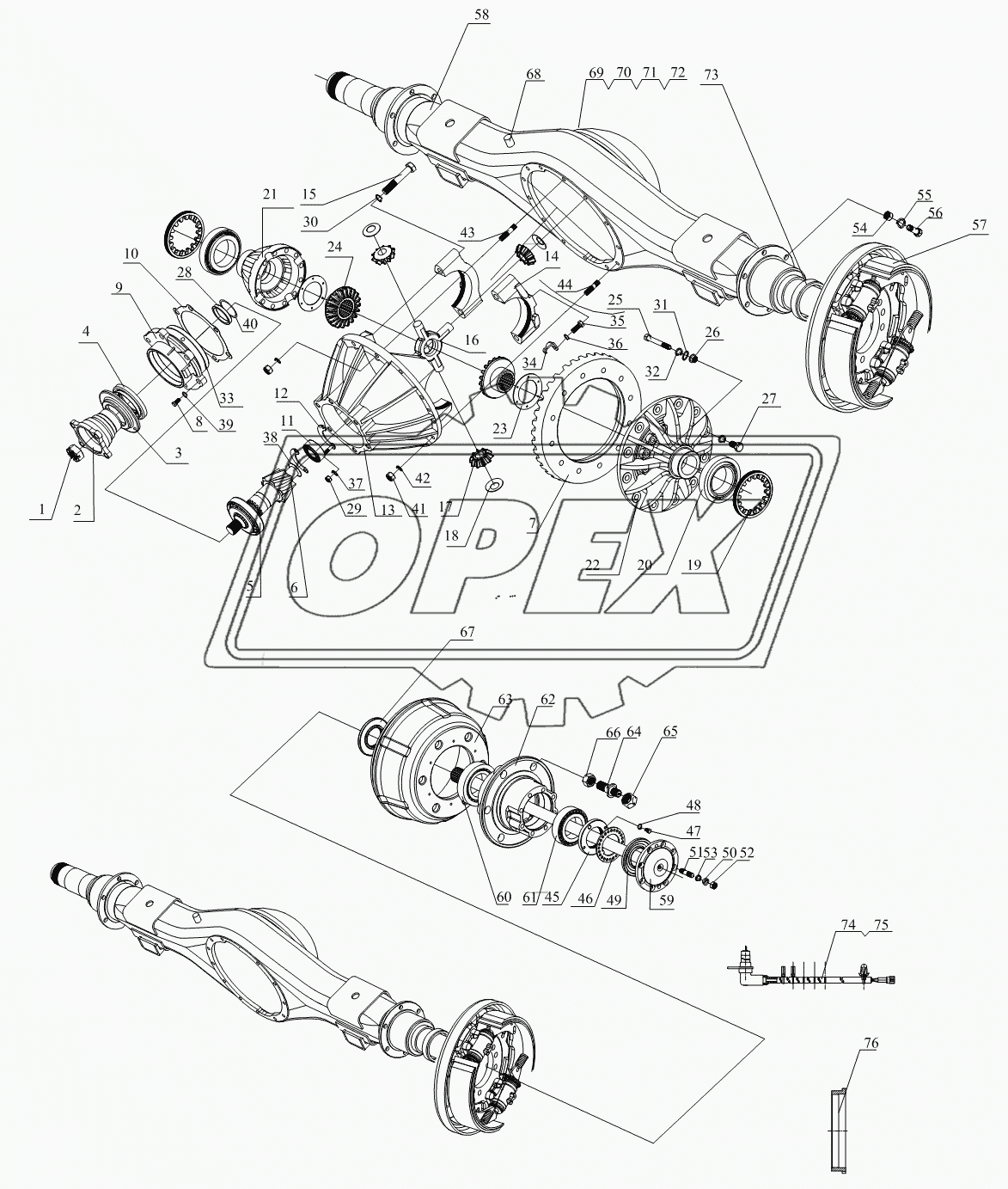 1S10492400128 Задний мост