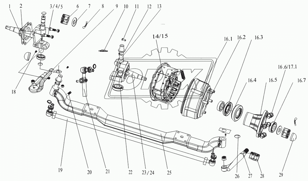 1S10493000116 Передний мост