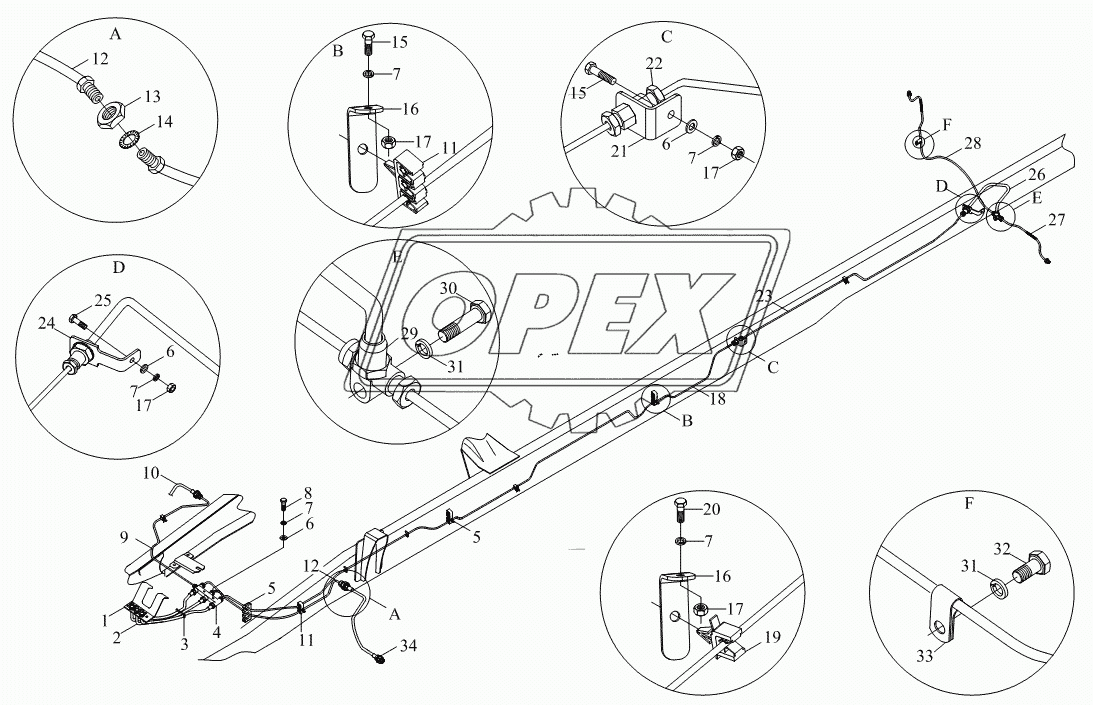 1S10593560101 Тормозная магистраль (шасси)