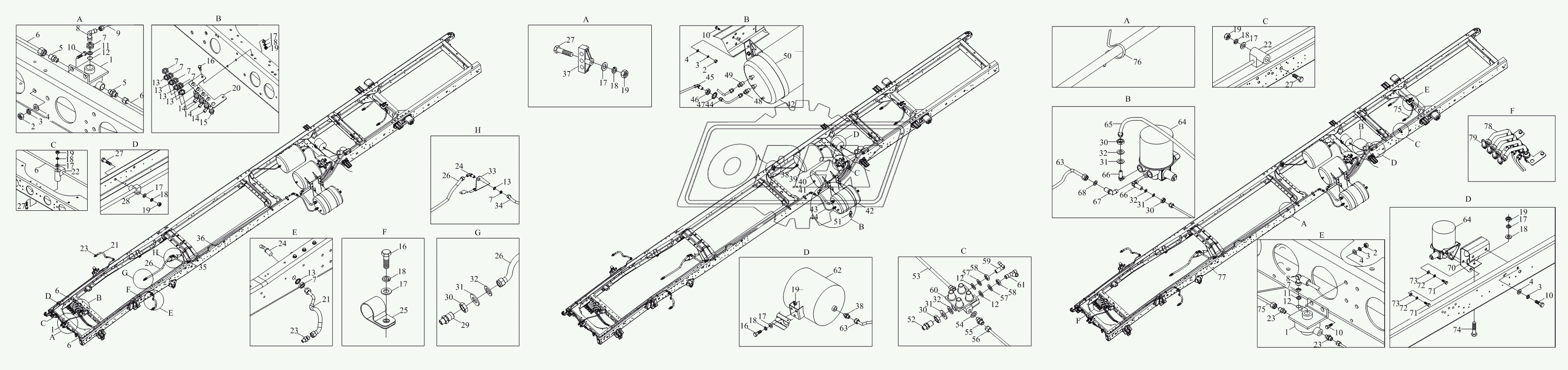 1S10693560132 Тормозная магистраль (шасси)