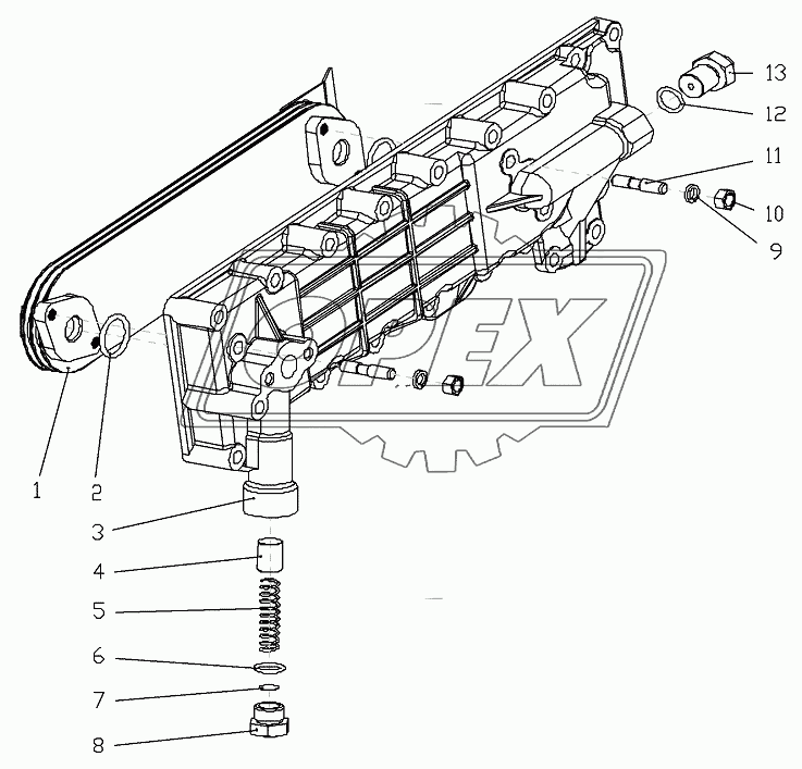 1S10591000115 Масляный охладитель в сборе