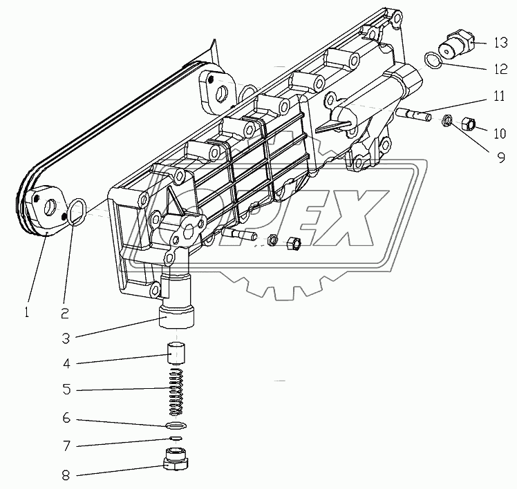1S10691000143 Масляный охладитель в сборе