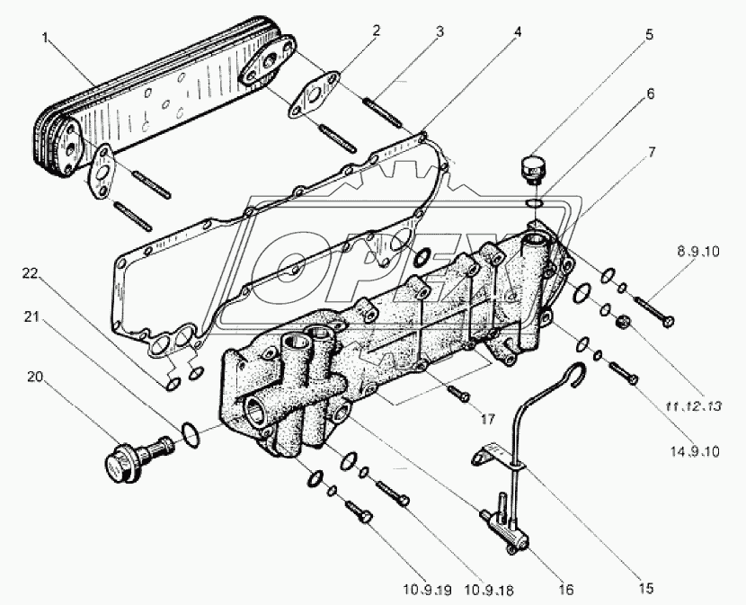 1S10891000112 Масляный охладитель
