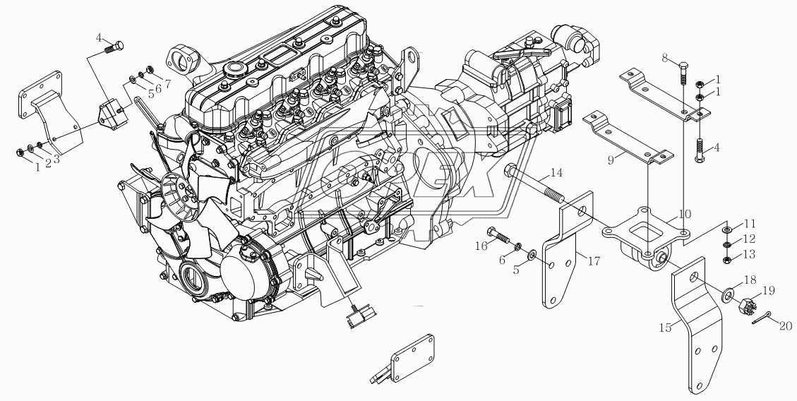 1S10591010108 Подвеска для комплекта силовой установки
