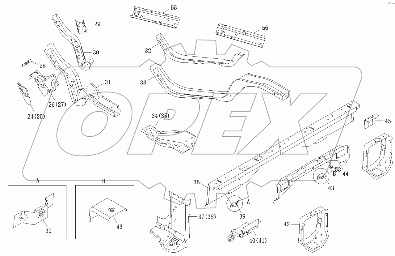 Пол 1-рядной кабины