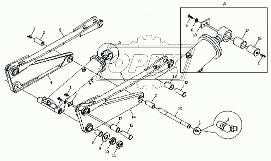 Cargo lifting mechanism installation 1