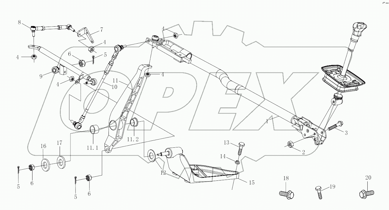  1S32531721501 Gearbox operation mechanism