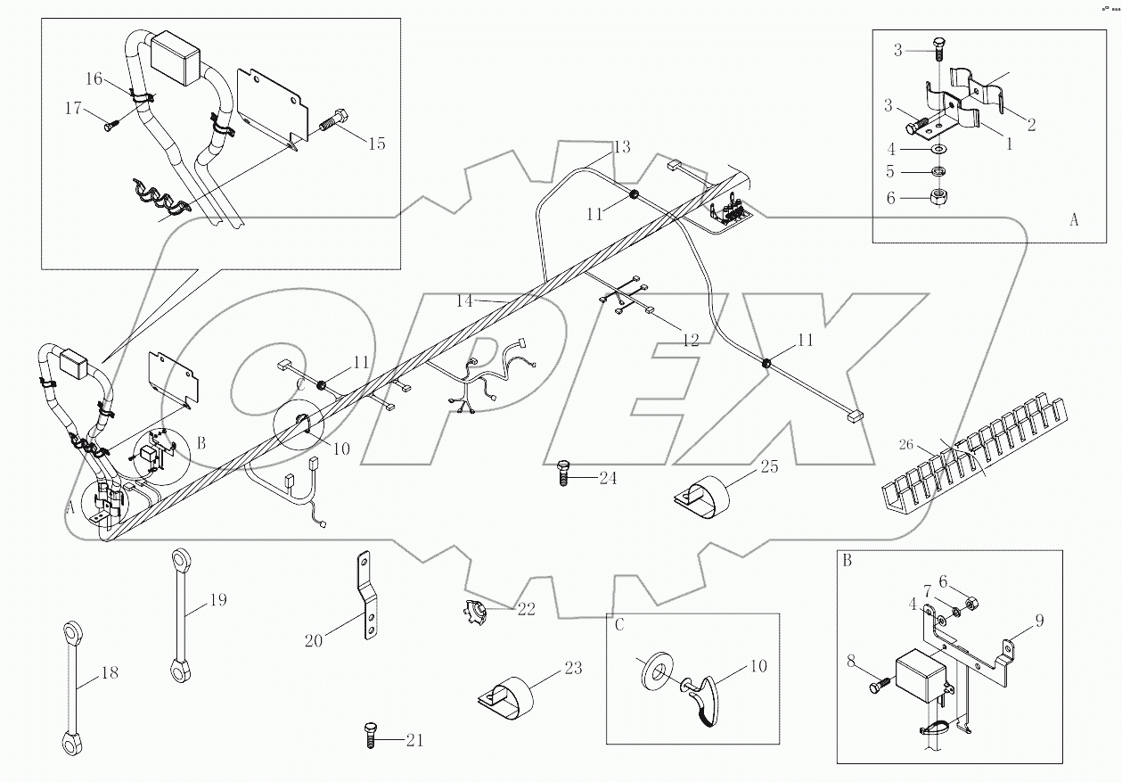 1S32533620419 Chassis wire harness