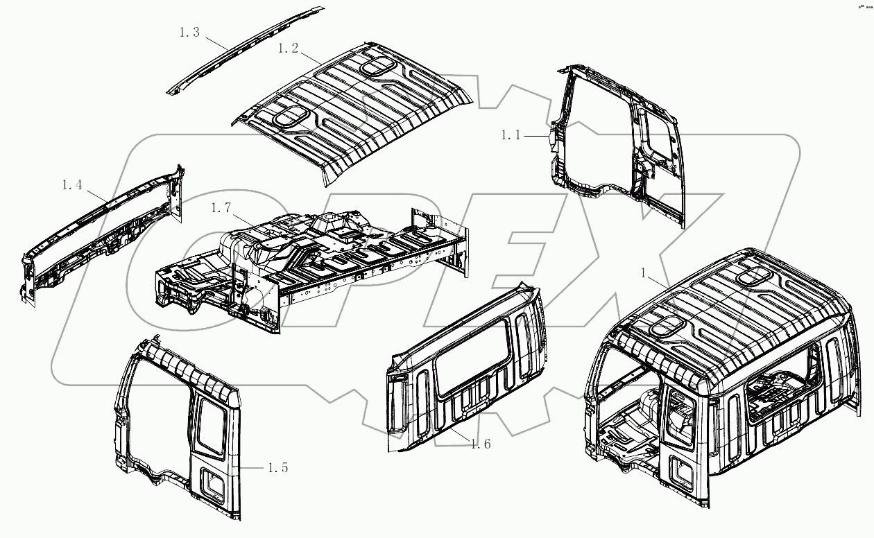  1SB2495000116 Vehicle body