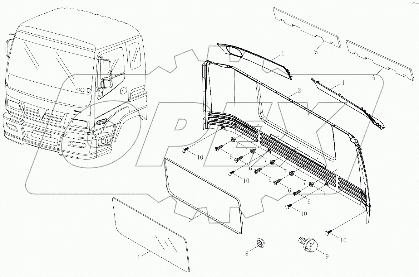  1SB2495610101 Rear wall accessories