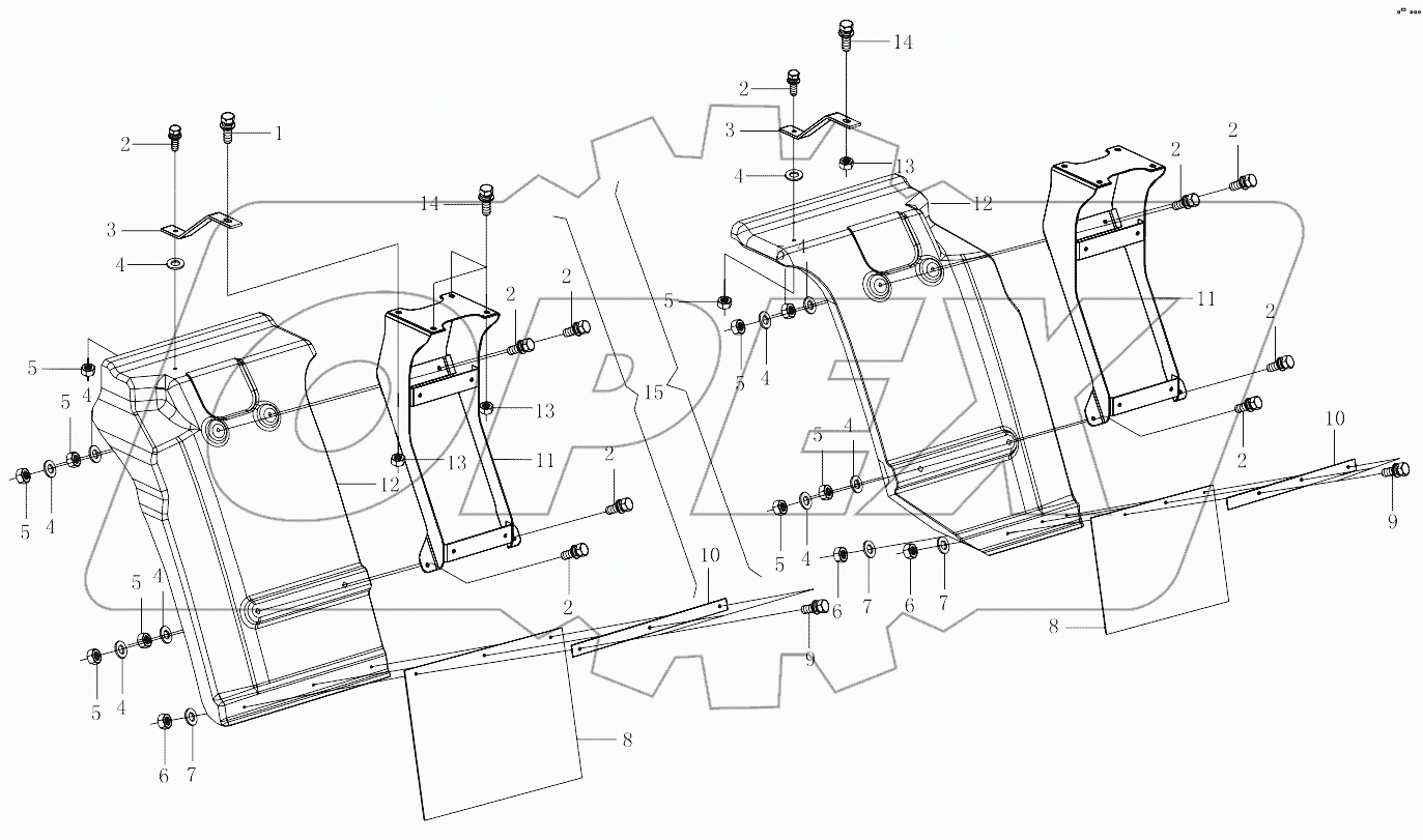  1SB2498430212 Mudguard-frame