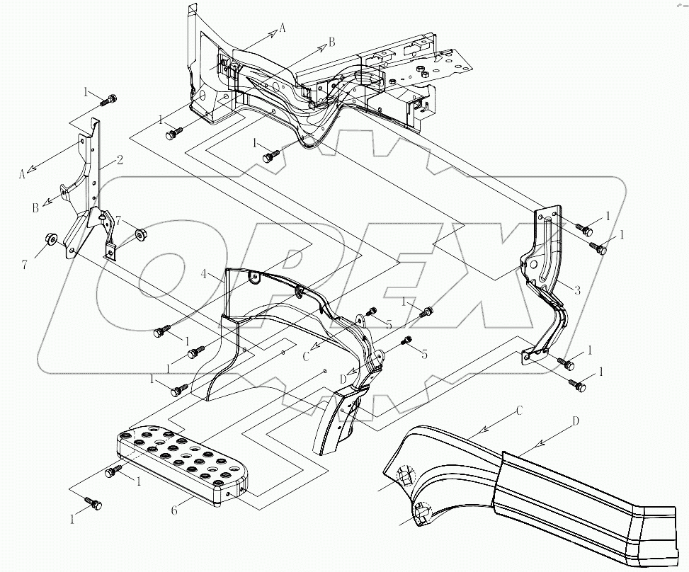  1SB2498450403 Step board-body part