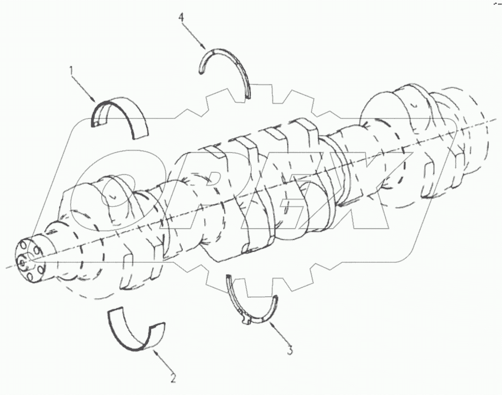  1S42591000201 Engine-crank shaft bearing
