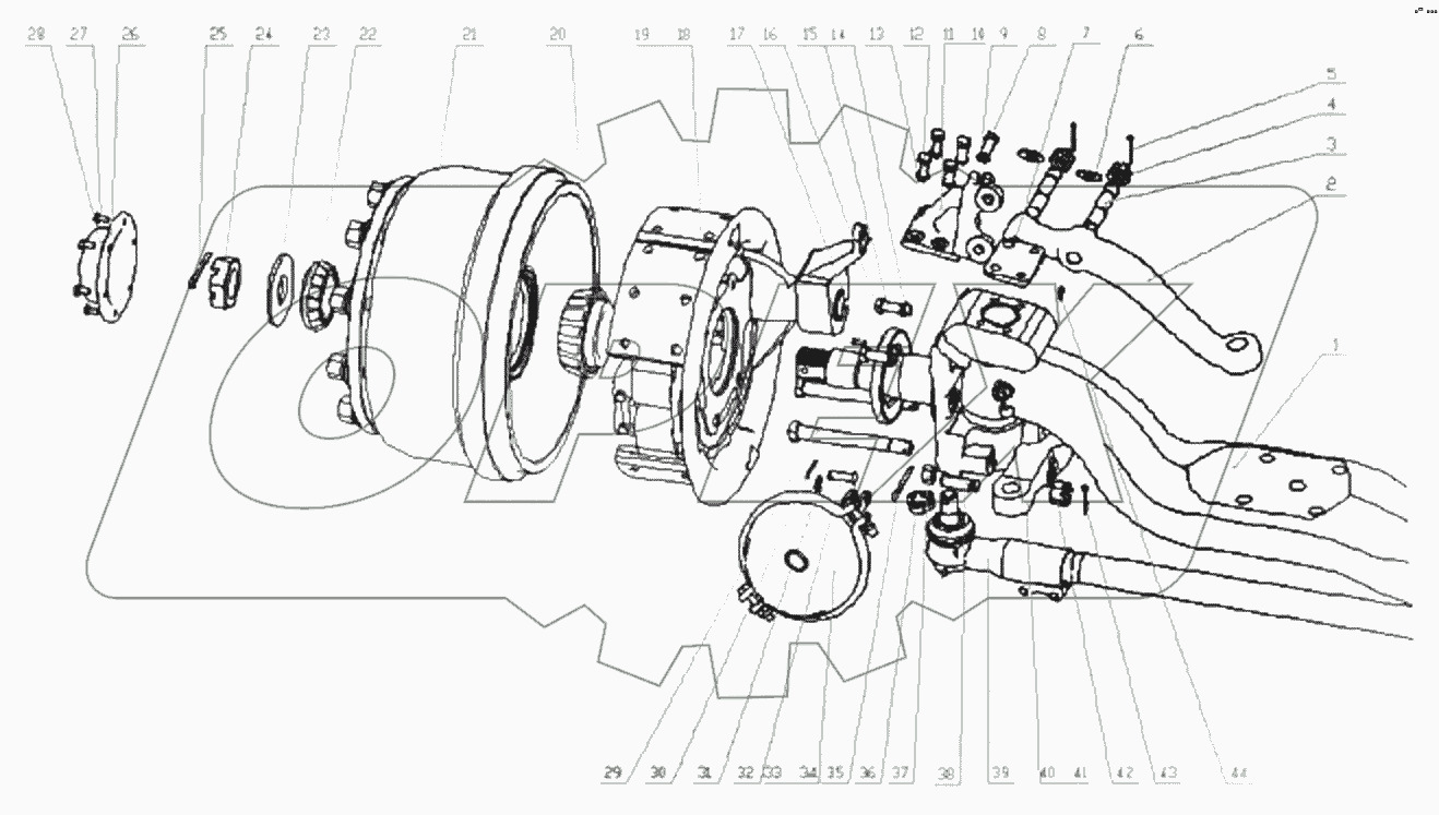  1S42593000011 Front axle-front axle assembly