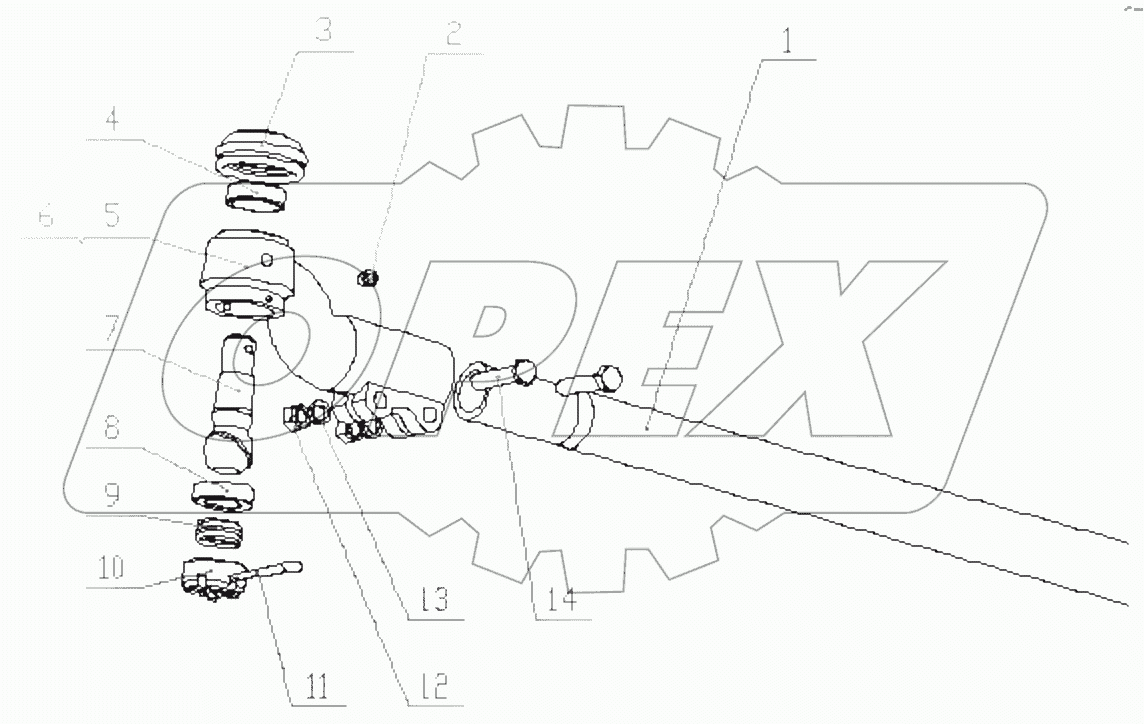  1S42593000011 Front axle-tie rod assembly