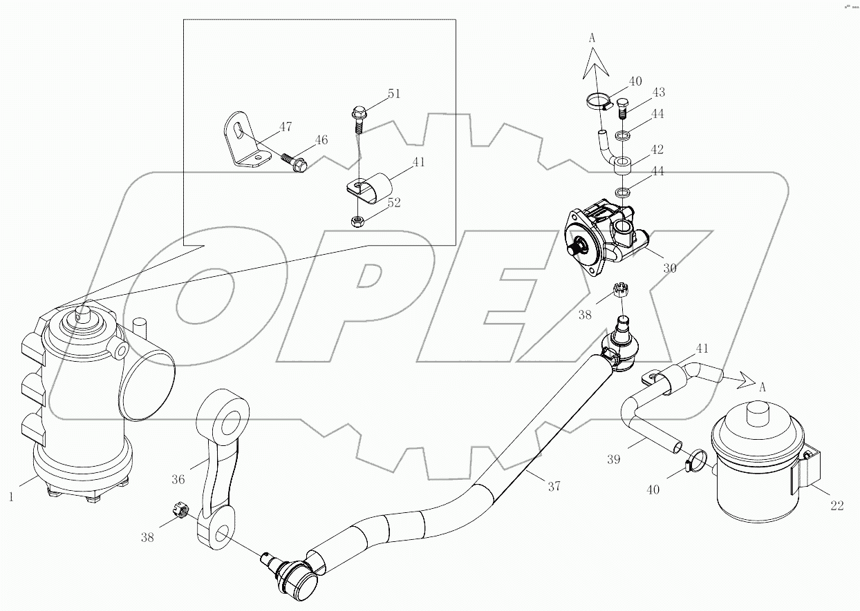  1S41893400201 Steering gear and accessories