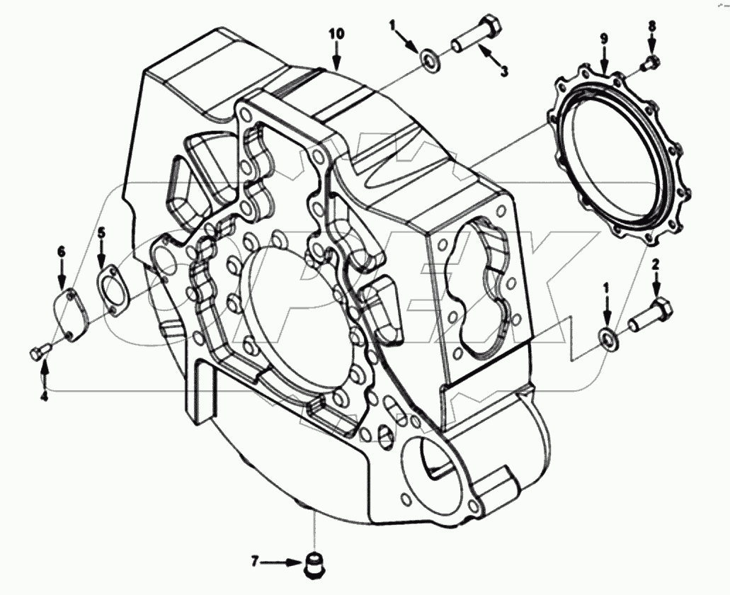  1S42591000201 Engine-flywheel housing