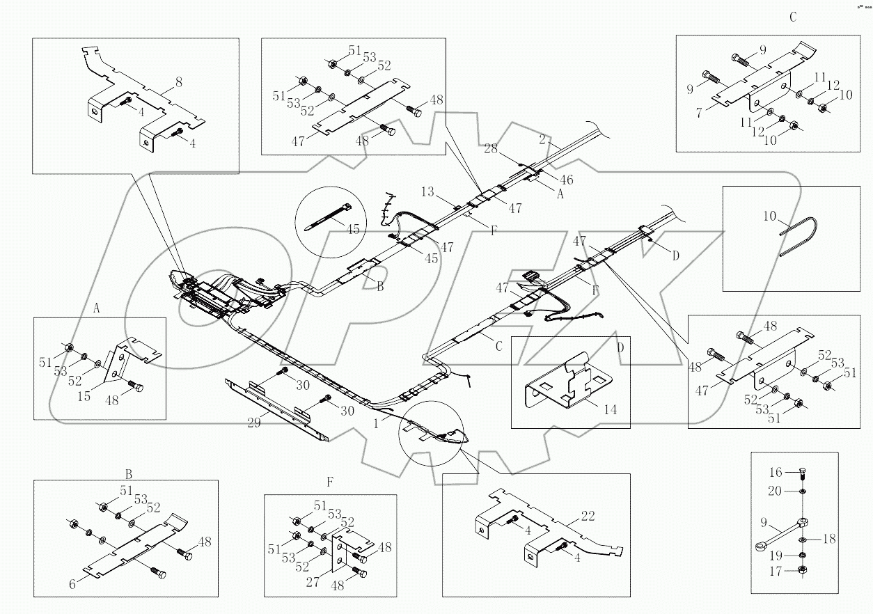  1S41893620711 Chassis harness