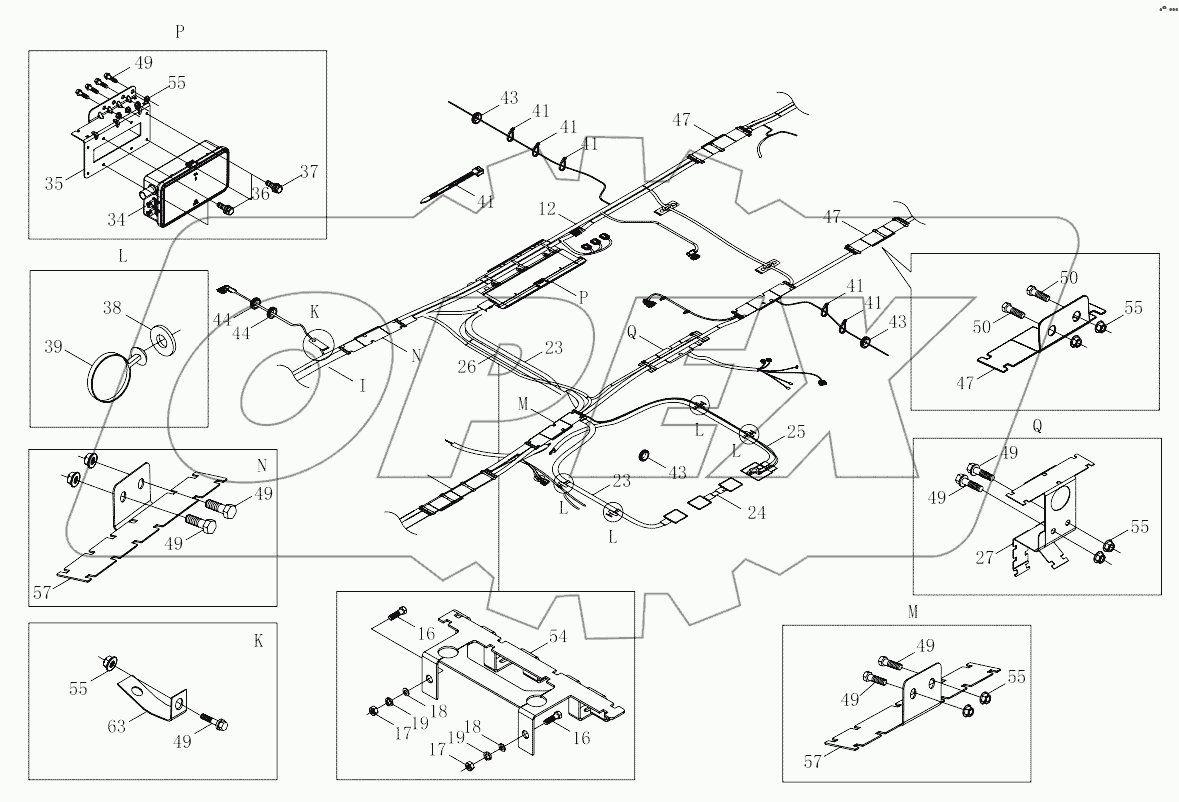  1S41893620711 Chassis harness