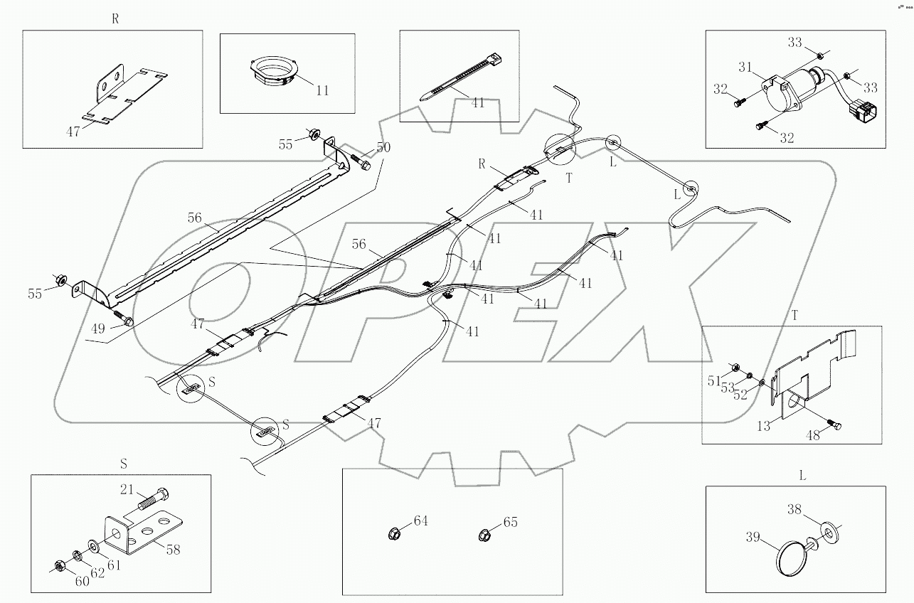  1S41893620711 Chassis harness