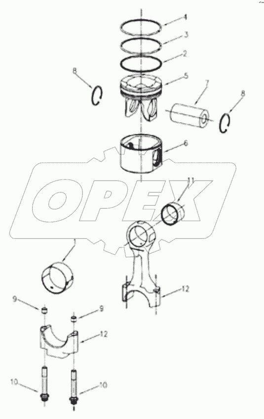  1S42591000201 Engine-piston rod