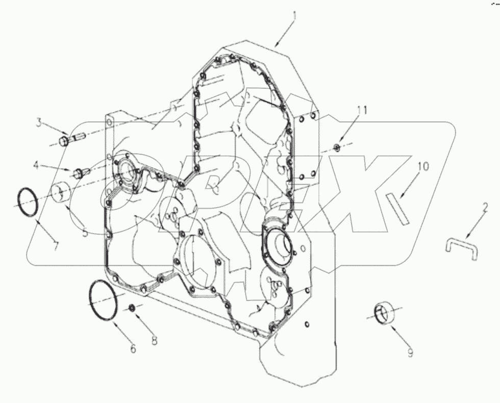  1S42591000201 Engine-gear housing