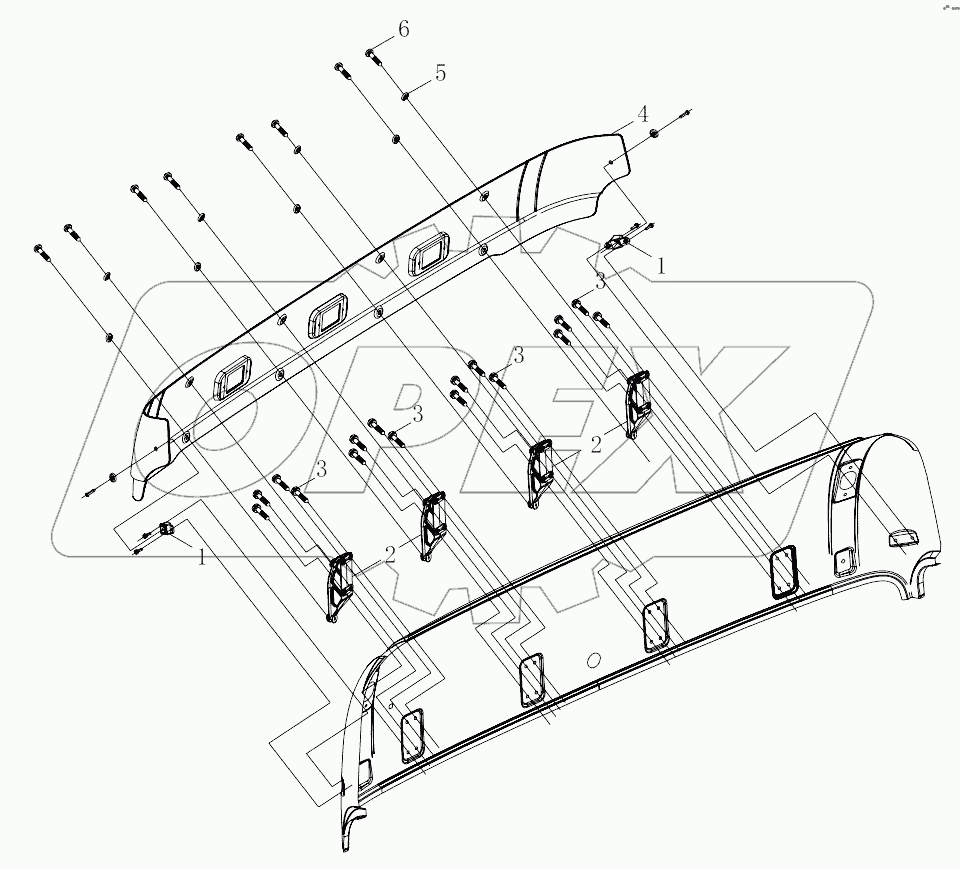  1SB2485710001 Top exterior trim
